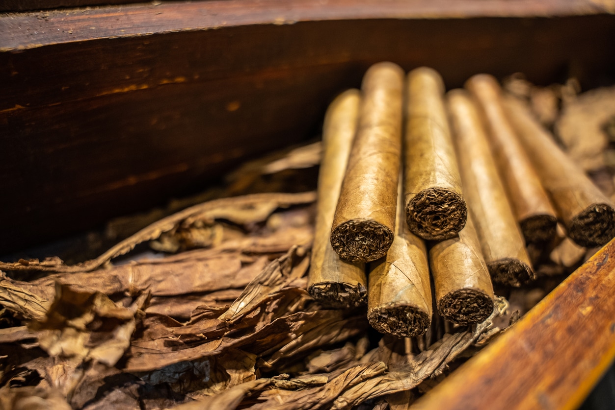 Tabacos, charutos e acessórios de tabacaria